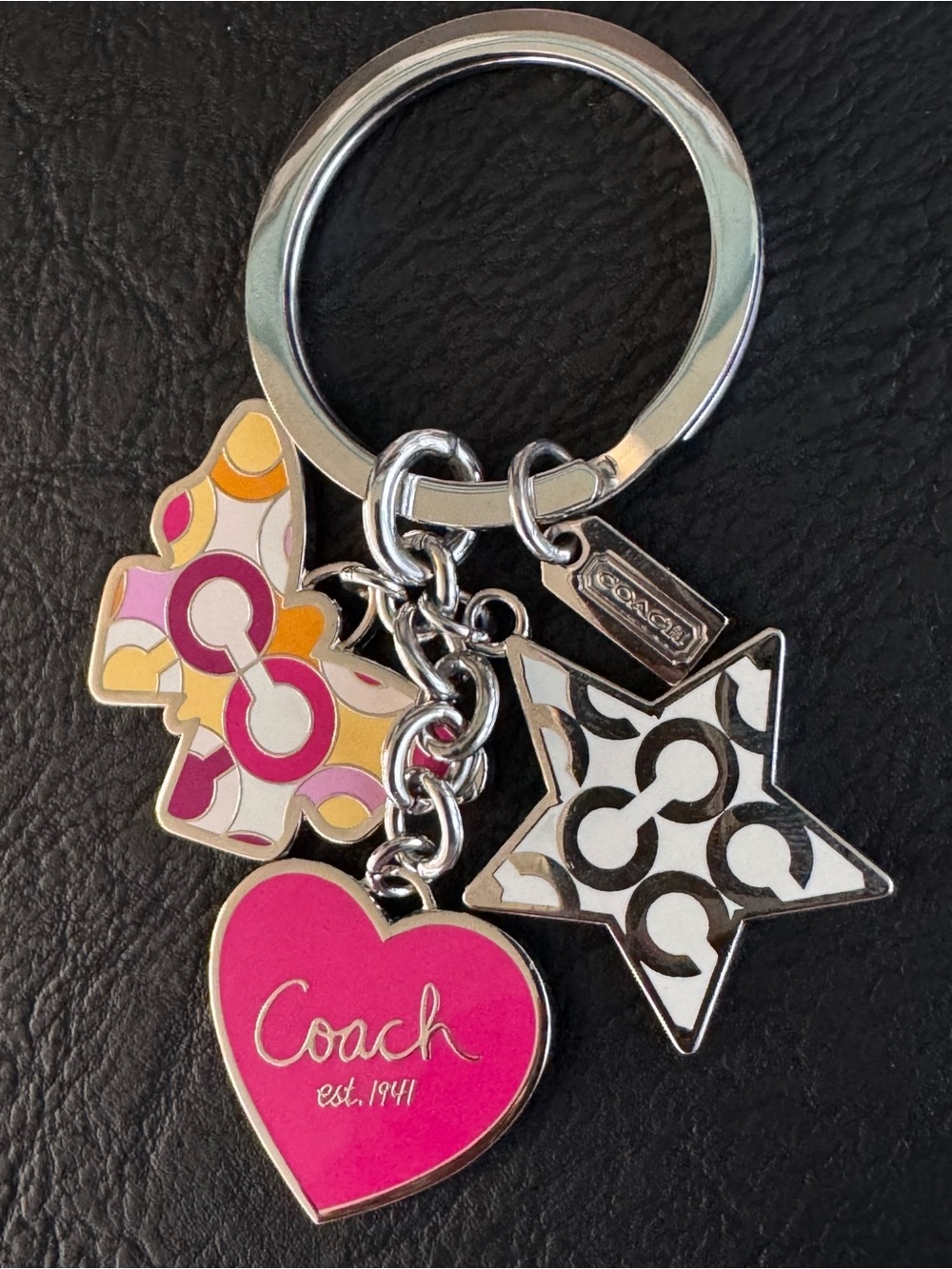Coach Star Butterfly Heart
Multi Mix Key Fob Keychain Key
Ring Charm